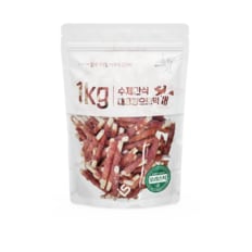 초심 오리스틱 1kg 강아지 대용량간식 육포 사사미 져키