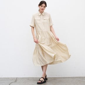 (예약배송 5/31)TIRED SHIRRING DRESS_BEIGE