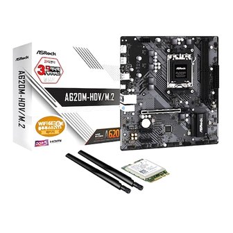 엠지솔루션 ASRock A620M-HDV/M.2  WiFi6E 모듈 디앤디컴