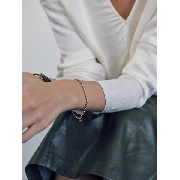 [925 silver] Huit.silver.94 / ronde dew bracelet (gold)