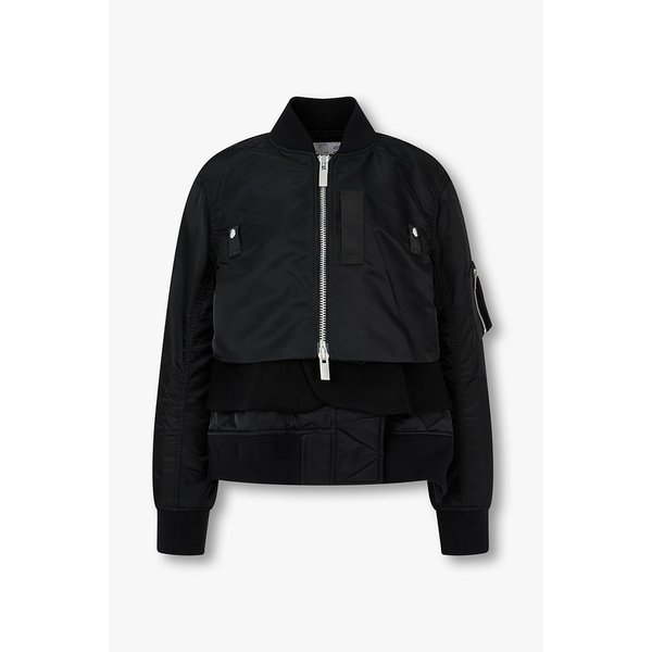 여성 멜턴 패치 나일론 트윌 블루종 6415301506000