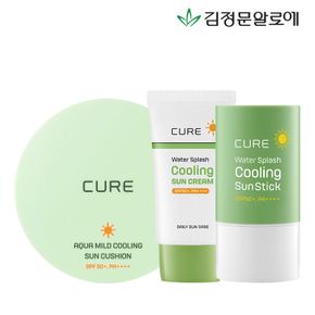 [김정문알로에] 큐어 쿨링선스틱+쿨링선크림 40ml+선쿠션시즌3..[34653725]