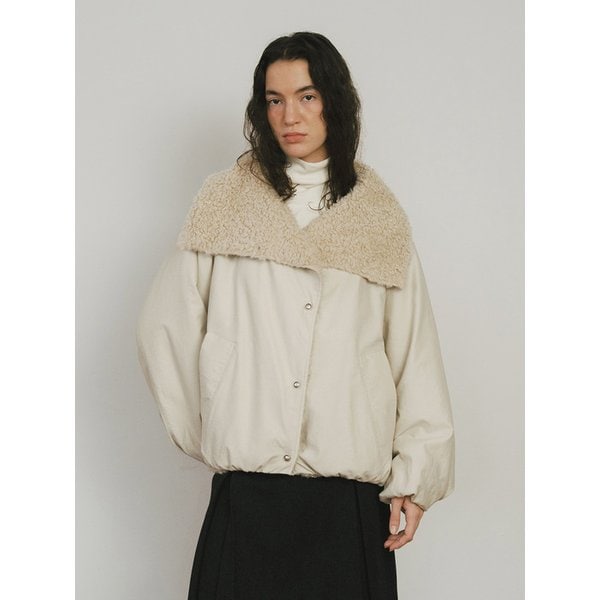 TVW REVERSIBLE FUR BOMBER JACKET_2COLORS