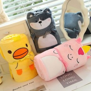 캐릭터 단추담요 똑딱이 극세사 블랑켓 무릎 어깨 치마 수면 잠옷 항공 담요_21698812