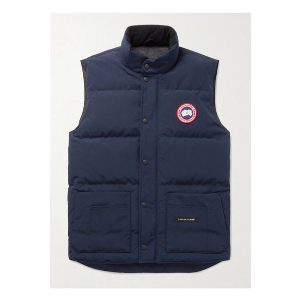 슬림핏 프리스타일 크루 퀼팅 아틱 테크 다운 질레 블루 6630340696621439