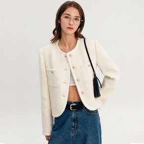 로지 트리밍 울 트위드 자켓_아이보리 / ROSIE TRIMMING WOOL TWEED JACKET_IVORY