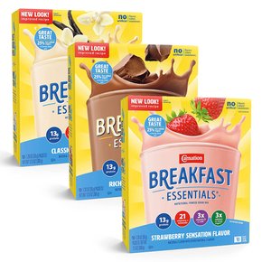 카네이션 브렉퍼스트 드링크 파우더 아침대용 단백질음료 36g x10개입 CARNATION BREAKFAST ESSENTIALS POWDER DRINK MIX