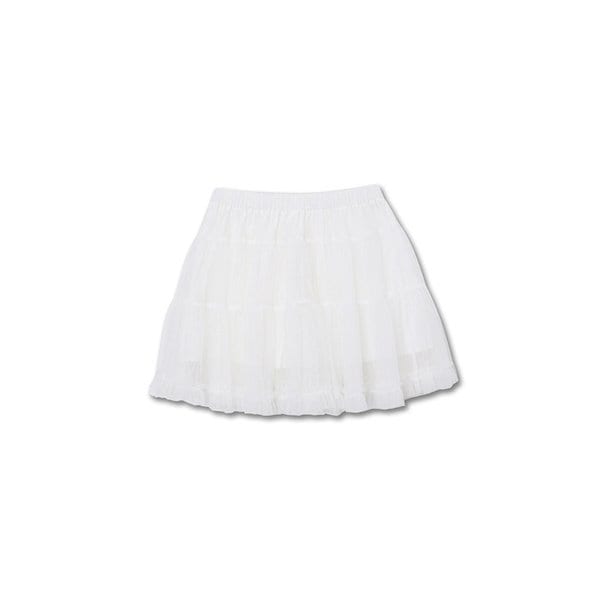 SHA FRILL MINI SKIRT WHITE