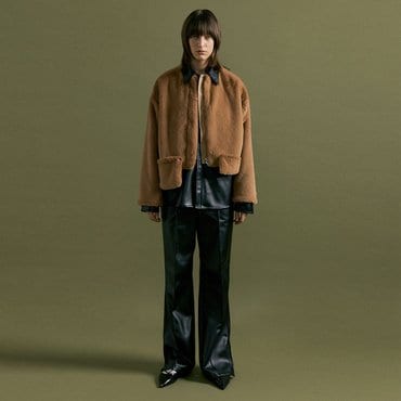 몰리올리 DALL uneven pocket jacket [brown]