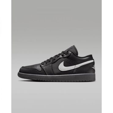 나이키 매장정품 나이키 NIKE 에어 조던 1 로우 SE 남성 신발 - 블랙블랙메탈릭 실버 HV5968-001 1690