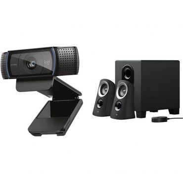 Logitech 일본 로지텍 화상카메라 Logitech Webcam Full HD 1080p 3.5mm Input 50W Output PC Speaker Set