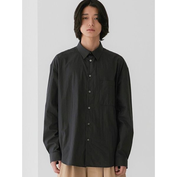 ESSENTIAL OVERSIZED SHIRTS (CHARCOAL)