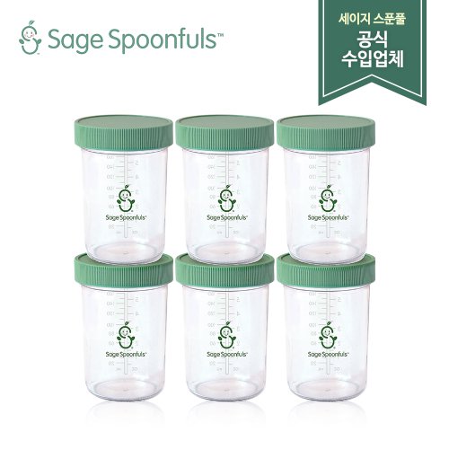 NEW 유리 240ml 3P 2개 세트/유리 이유식용기/이유식식기/이유식 보관용기/초기 이유식그릇/초기 이유식준비물/이유식통/세이지스푼풀