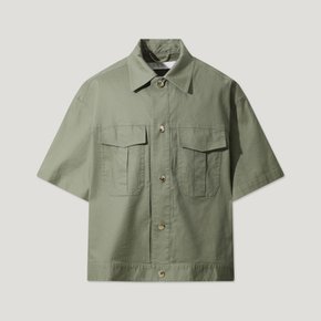 [15%추가할인쿠폰][IRO MEN]카키 LINEN-BLENDED 셋업 셔츠 IQSFM23791KHX