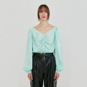 ZANE Shirred Blouse - Mint