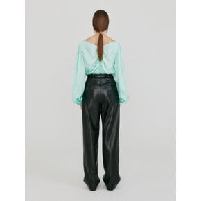 ZANE Shirred Blouse - Mint