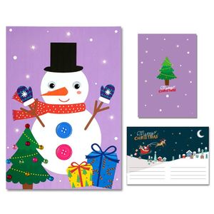 오너클랜 만들기대장-크리스마스 단추 눈사람 카드 만들기