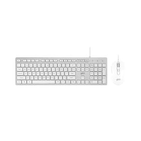 지클릭커 OFFICEPRO GMK-300 저소음 키보드 마우스 세트 (실버 화이트)