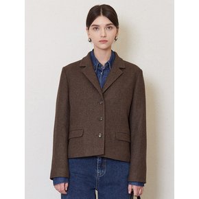 3-button wool jacket_brown