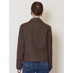 3-button wool jacket_brown