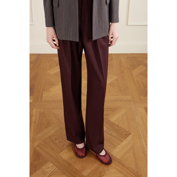 스웨이드 트림 메쉬 슬링백 플랫 46376663163053270