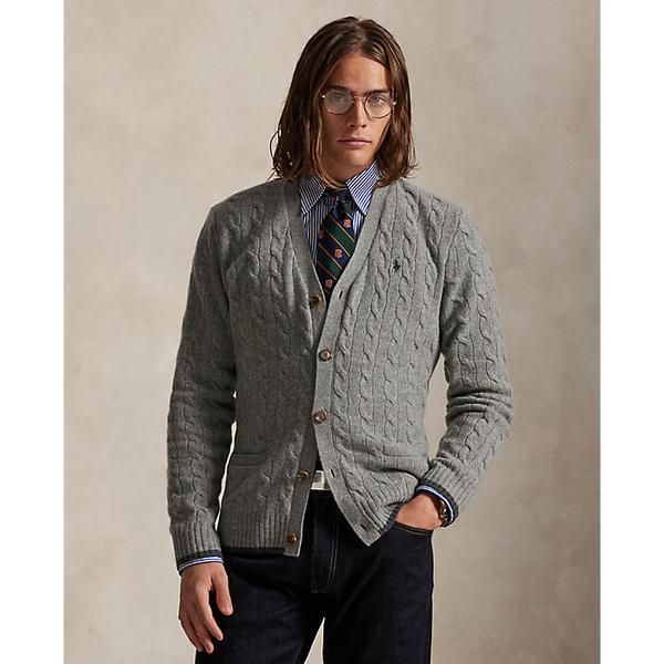 남성 케이블 니트 울 캐시미어 카디건(MNPOSWE16822428020)