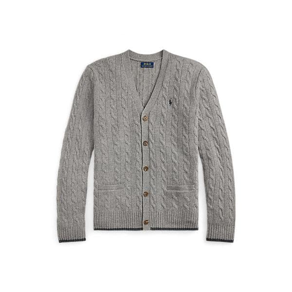 남성 케이블 니트 울 캐시미어 카디건(MNPOSWE16822428020)