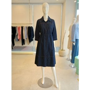 [여주점] [더 아이잗] 여성 스트링 데님 셔츠 원피스 (IR3M0OP721 )