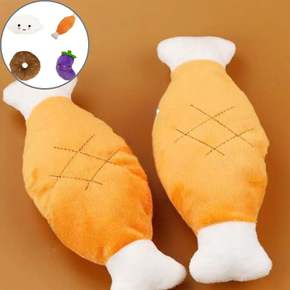 구름 닭다리 도넛 가지 강아지 고양이 삑삑이 장난감