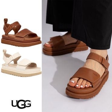 UGG 어그 샌들 골든스타 플랫폼 레더 2컬러 여성 키높이 여름 신발