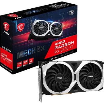  영국 MSI 그래픽카드0108 Radeon RX 6750 XT MECH 2X 12G OC Gaming Graphics Card 12GB GDDR6 2