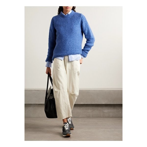 갓스 트루 캐시미어 클라우드 캐시미어 부클레 스웨터 블루 46376663162919052