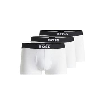 BOSS [SU25] BOSS ONE 로고 밴드 스트레치 코튼 트렁크 3개 세트 화이트(50544263100)
