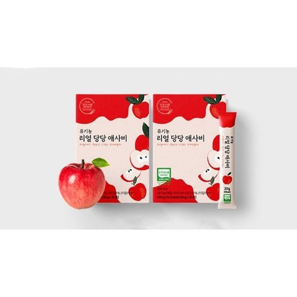 올타 유기농 리얼당당 애사비 2박스 (사과초모식초 20g x 15포 x 2박...