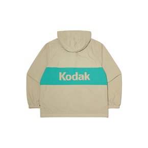 [공식]컬러블럭 로고 후드 아노락 자켓 BEIGE