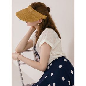 큐빅 로고 심플리 라탄 썬캡_P399842256