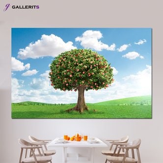 GALLERITS 돈들어오는 사과 나무 그림 풍수지리 거실 인테리어 액자