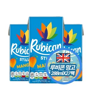 루비콘 NFC 망고 열대과일 주스 Rubicon 288mlX27빨대팩