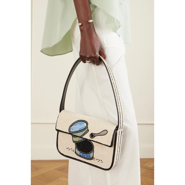 스타우드 토미 비즈 장식 새틴 숄더백 46376663162986056