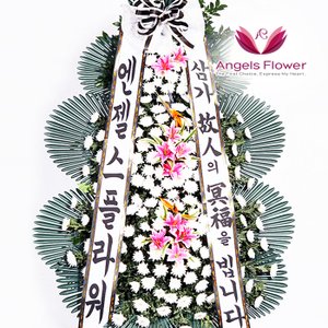 엔젤스플라워 고급형 근조3단화환 전국배송 꽃배달서비스