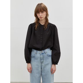 HELLA SHIRRING BLOUSE - Black