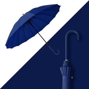 튼튼한 장우산 16K 예쁜 파스텔 대형 곡자 자동우산 패션 가죽손잡이..