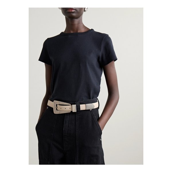 케이트 루카 텍스처 가죽 벨트 아이보리 1647597338833579