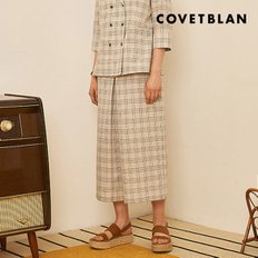 [COVETBLAN] 여성 체크 와이드 팬츠(V202MPT101W)