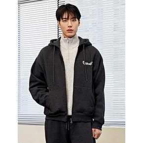 프린세스라인 오버핏 기모 후드 집업 CFUCOWKHJA01 CGY
