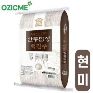 오직미 (현미)백진주쌀10kg 안동백진주 한국라이스텍 당일도정