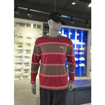 휠라 [파주점] 유니 스트라이프 긴팔 티셔츠 (FS253RL01X003-639)