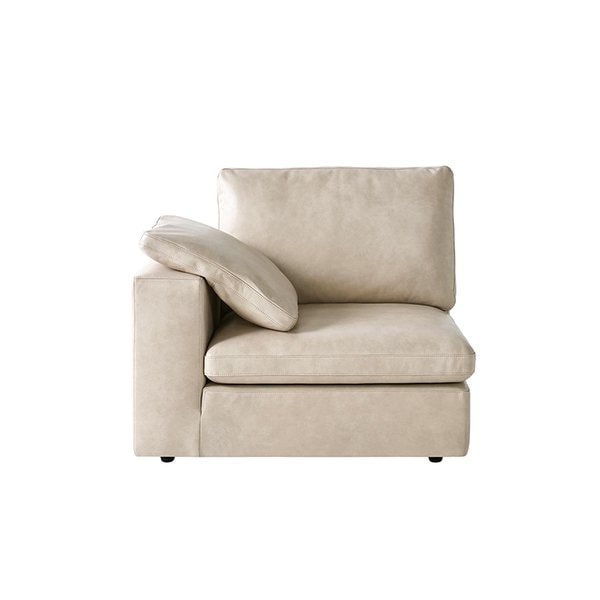 캄포레더 모듈소파 풀가죽_라이트그레이