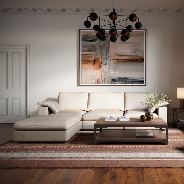 캄포레더 모듈소파 풀가죽_라이트그레이