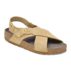 우먼 Birkenstock 툴룸 소프트 풋베드 스웨이드 - 라떼 크림 1019582